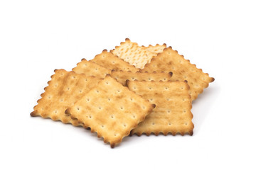 Cookies and biscuits on a white background