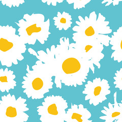 Fototapeta na wymiar Floral background with daisies.