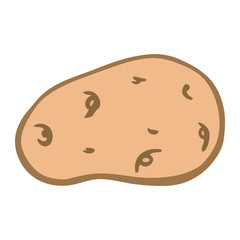 Potatoes. Isolated object. Flat vector image.