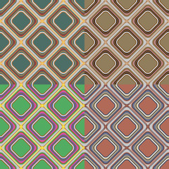 Set of geometric seamless patterns