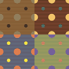 Set of geometric seamless patterns