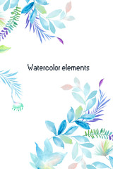 Fototapeta premium Watercolor leaves