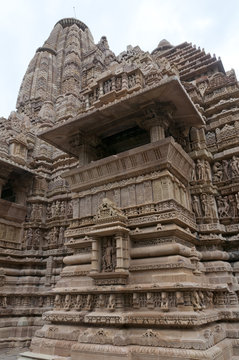 Hindu erotic temple in Khajuraho, India