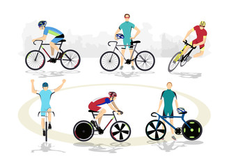 Naklejka premium Road and track cycling.