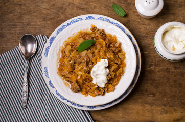 Stewed vegetables with sauce