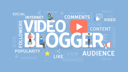 Fototapeta premium Video blogger concept.