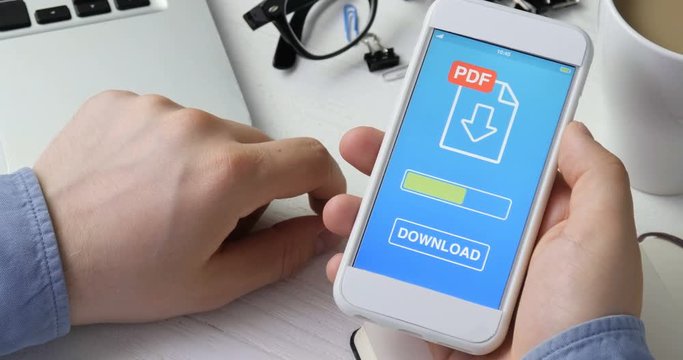Downloading pdf file to the smartphone
