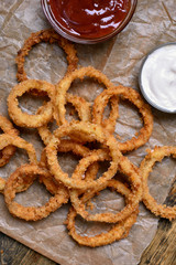 Onion rings, top view