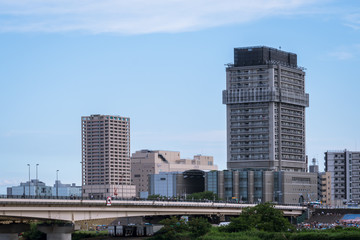 Naklejka premium 東京 北千住のビル群