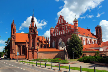 Fototapeta na wymiar Church of St. Anne in Vilnius, Lithuania
