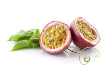 passion fruits isolated on white background