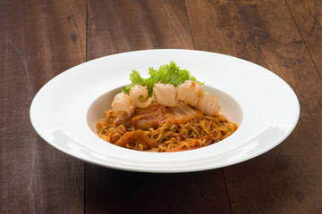 korean kimchi squid ramen