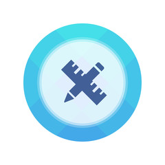 Obraz premium Paper Flat Cirlce Button