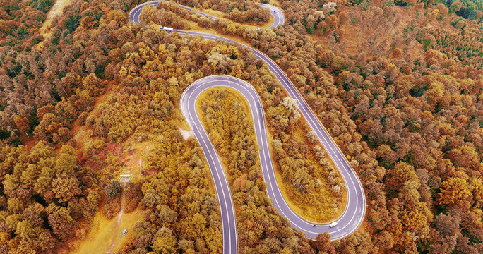 Road seen from the air
