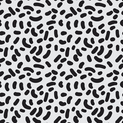 Hand drawn curved random short lines seamless vector pattern. Memphis style abstract decorative doodle background for print, textile, wallpaper, home decor, wrapping or web.