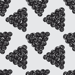 Seamless vector pattern with doodled circles forming triangles. Decorative lace style background texture for print, textile, wallpaper, home decor, wrapping or web.