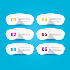 vector clean modern white Infographic banners set