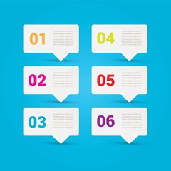 vector clean modern white Infographic banners set