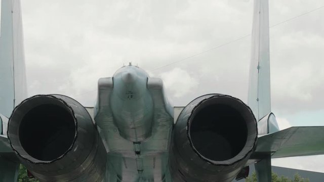 View of SU-27 engine.