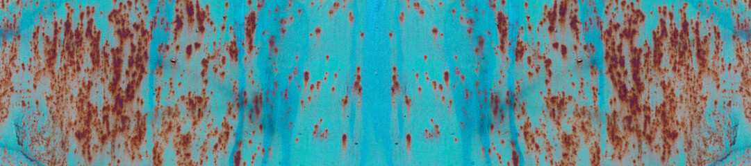 panorama texture rusty old  painted  metal