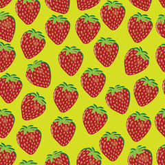 Seamless pattern with strawberries. Background, wrapping paper, Wallpaper, textiles and other printed materials.