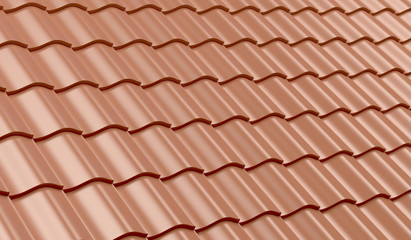 Red clay roof tiles