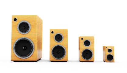 3D Render of loud speakers