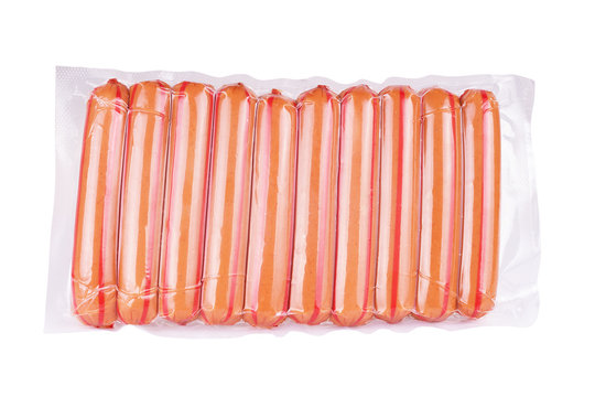 Sausage, breakfast on white