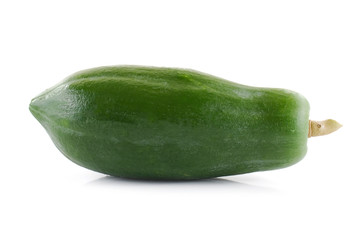 papaya close up isolated on white background