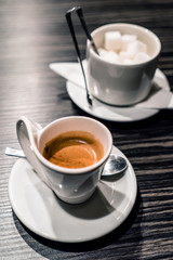 cup of coffee in the cafe