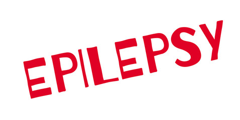 Epilepsy rubber stamp. Grunge design with dust scratches. Effects can be easily removed for a clean, crisp look. Color is easily changed.