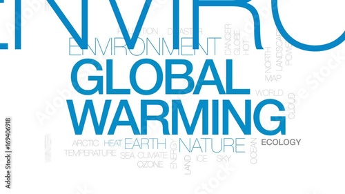 Global Warming Animated Word Cloud Text Design Animation Kinetic