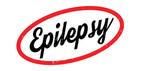 Epilepsy rubber stamp. Grunge design with dust scratches. Effects can be easily removed for a clean, crisp look. Color is easily changed.
