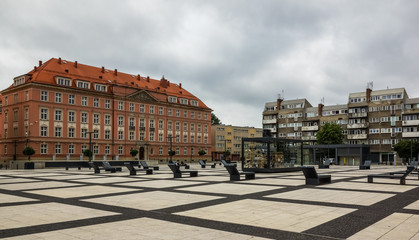 Freedom Square in Wroclaw, Poland