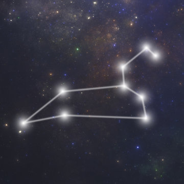 Leo. zodiac sign constellation serie