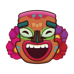 Laughing tiki head