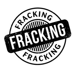 Fracking rubber stamp. Grunge design with dust scratches. Effects can be easily removed for a clean, crisp look. Color is easily changed.