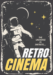 Obraz premium Vector posters of films in retro style.