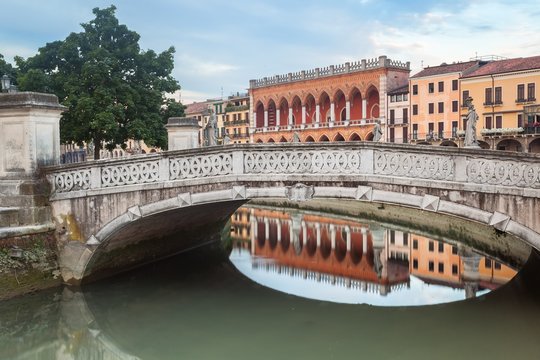 Prato della Valle, the Loggia Amulea, Padua.