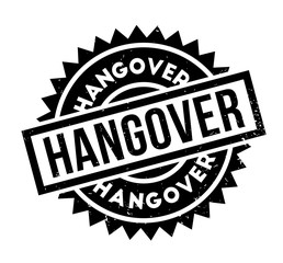 Hangover rubber stamp. Grunge design with dust scratches. Effects can be easily removed for a clean, crisp look. Color is easily changed.