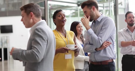 Business executives shaking hands at a networking event - Powered by Adobe