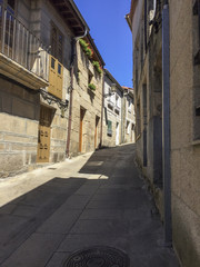 Allariz, Castelo street view, Galicia, Spain.