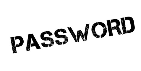 Password rubber stamp. Grunge design with dust scratches. Effects can be easily removed for a clean, crisp look. Color is easily changed.