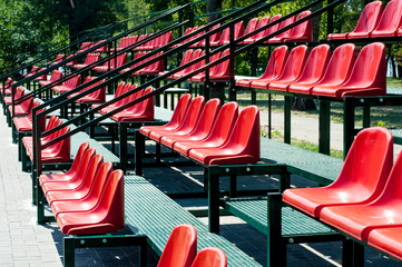 red stadium seats