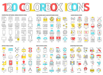 120 Color box icons