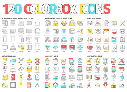 120 Color box icons