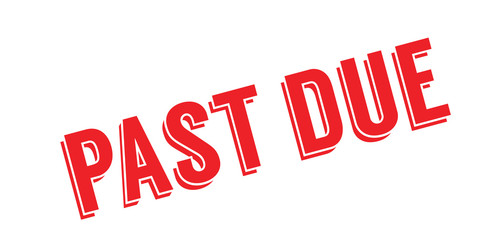 Past Due rubber stamp. Grunge design with dust scratches. Effects can be easily removed for a clean, crisp look. Color is easily changed.