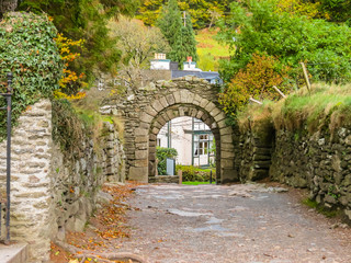 Monastic site Glendalough. Glendalough Valley, Wicklow Mountains National Park, Ireland