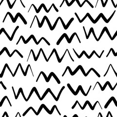 Hand drawn seamless pattern isolated on white background.