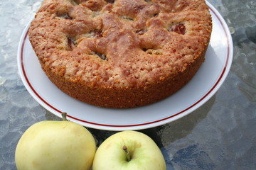 Cake with swedish apples Transparent Blanche